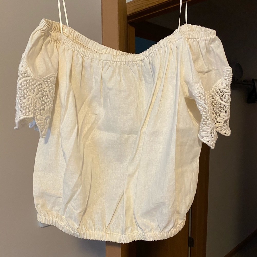 Off the shoulder crop top